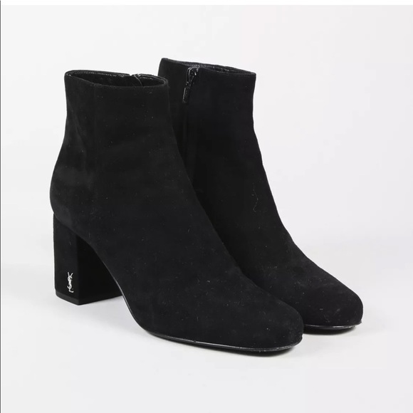 saint laurent suede booties